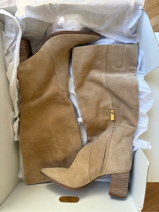 Vince Camuto Shoes - Vince Camuto Nordstrom Tan Suede Mid-Calf Block Heel Boots size 9M